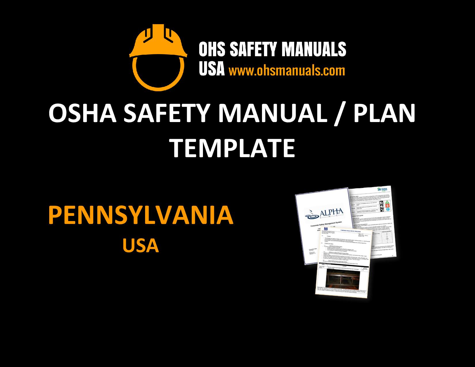 Pennsylvania Osha Safety Manual Template A